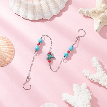 Adjustable Double Hanging Decorations HJEW-JM03475-1