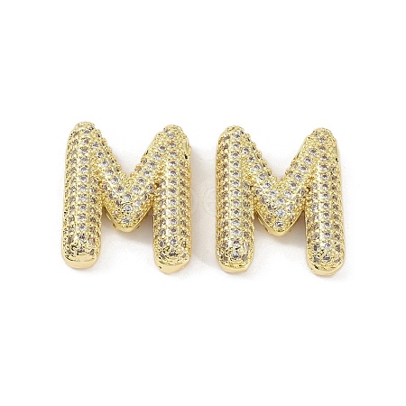 Brass Micro Pave Clear Cubic Zirconia Pendants KK-Z041-01G-M-1