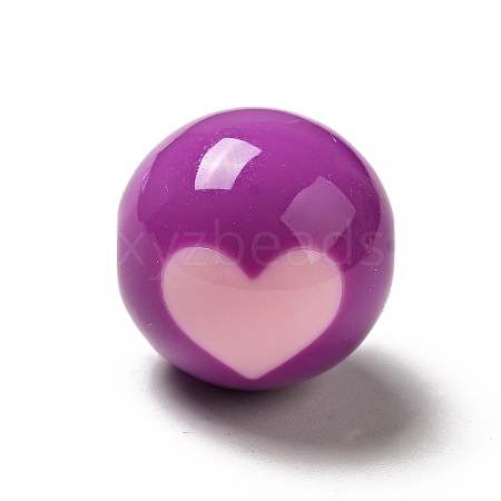 Two Tone Opaque Acrylic Beads SACR-K003-03D-1