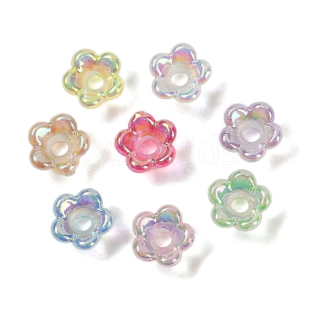 UV Plating Acrylic Bead Caps MACR-L008-11A-1