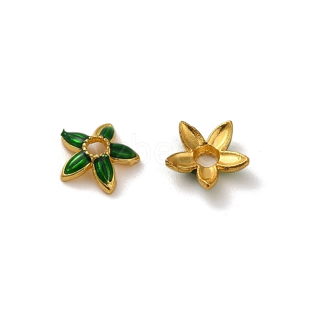 Alloy Enamel Beads Caps FIND-G074-02E-1