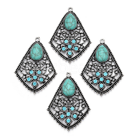 Synthetic Turquoise Pendants TIBEP-TAC0003-08AS-1