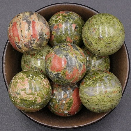 Natural Unakite Crystal Ball PW-WG13838-03-1