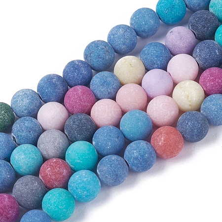Natural Mashan Jade Beads Strands G-E532-C-01-1