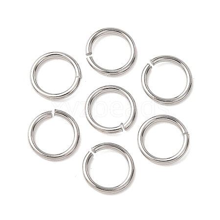 Tarnish Resistant 304 Stainless Steel Open Jump Rings STAS-N015-10-6x0.8mm-1