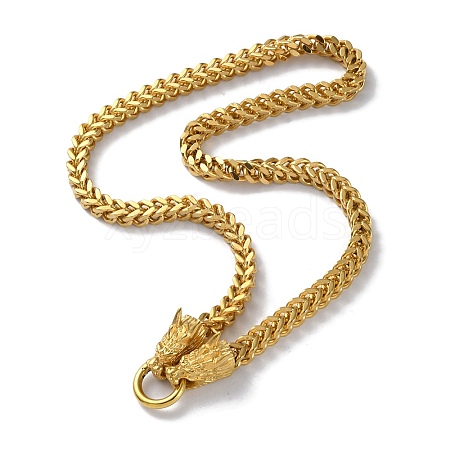 Ion Plating(IP) 304 Stainless Steel Snake Chain Necklaces NJEW-P288-17G-1