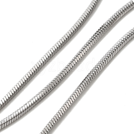 304 Stainless Steel Square Snake Chains STAS-L306-06B-P-1