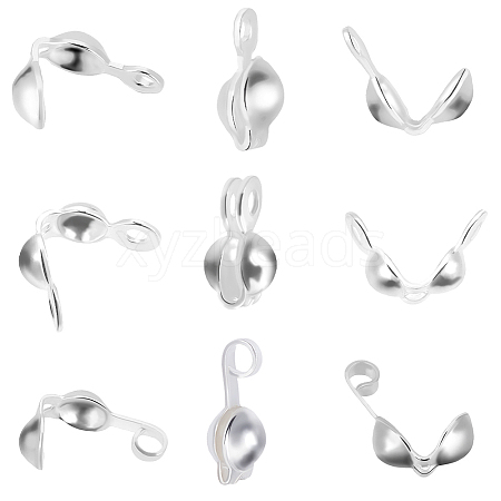 30Pcs 3 Styles 925 Sterling Silver Bead Tips STER-BBC0007-69-1