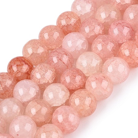 Baking Paint Crackle Glass Beads Strands GLAA-Q106-03A-09-1