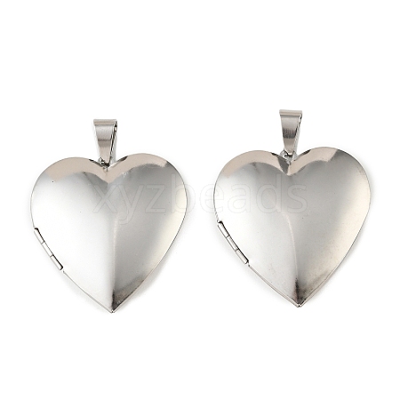 316 Stainless Steel Locket Pendants STAS-K321-12C-P-1