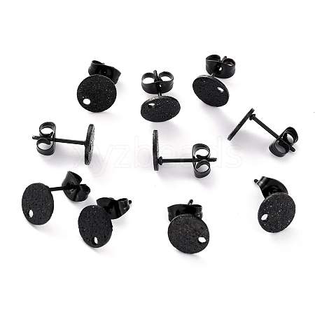 304 Stainless Steel Stud Earring Findings Ion Plating(IP) STAS-O144-01A-B-1
