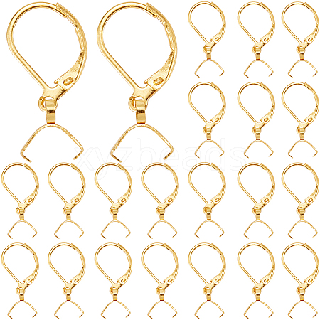 40Pcs 304 Stainless Steel Leverback Earring Findings STAS-SC0009-31G-1