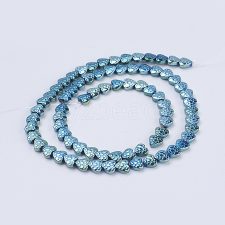 Electroplate Non-magnetic Synthetic Hematite Beads Strands G-J380-6mm-A03-1