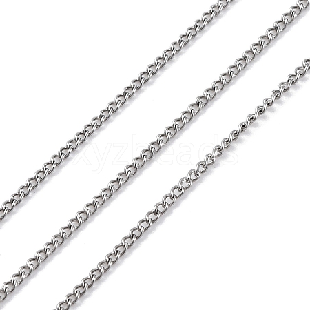 304 Stainless Steel Curb Chains CHS-M009-10P-05-1