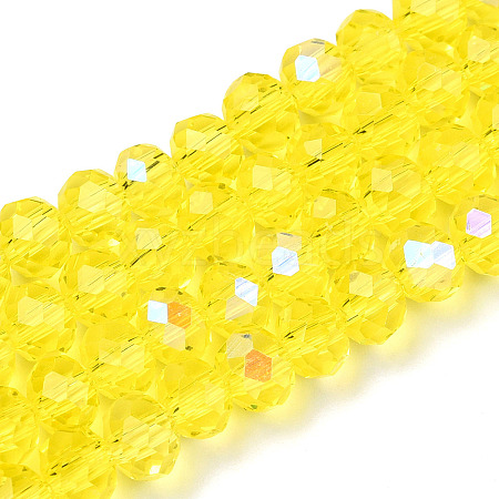 Electroplate Glass Beads Strands EGLA-A034-T4mm-L28-1