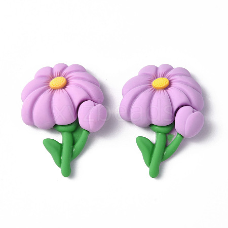 Opaque Resin Cabochons CRES-P023-04E-1