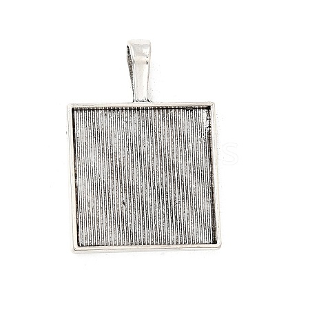 Tibetan Style Alloy Pendant Cabochon Settings TIBE-T003-20AS-RS-1