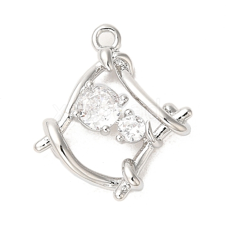 Brass Micro Pave Cubic Zirconia Pendants LS-KK-D091-04P-1