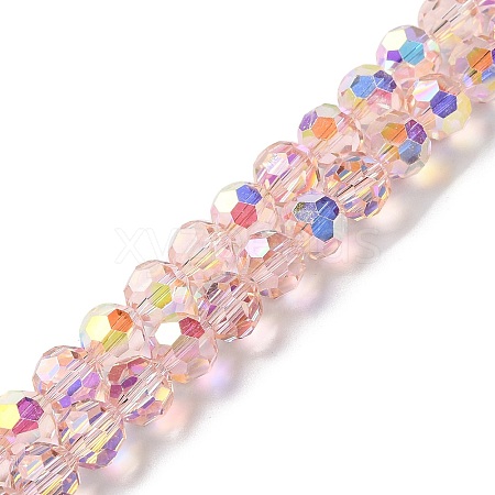 Electroplate Glass Beads Strands GLAA-Q099-E01-07-1