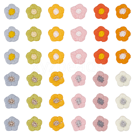 120Pcs 12 Colors Polyester Ornament Accessories DIY-MA0005-17-1
