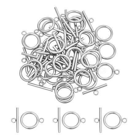 Unicraftale 30 Sets 304 Stainless Steel Toggle Clasps STAS-UN0057-52-1