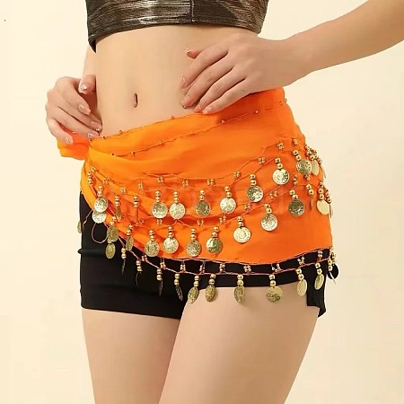 72 Coin Sequins Gauze Belly Dance Waist Belt WGF3D8F-10-1