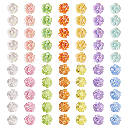 70Pcs 14 Colors Opaque & Transparent Acrylic Beads OACR-TA0002-78-1