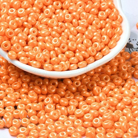 Baking Paint Luster Glass Seed Beads SEED-B001-04A-10-1