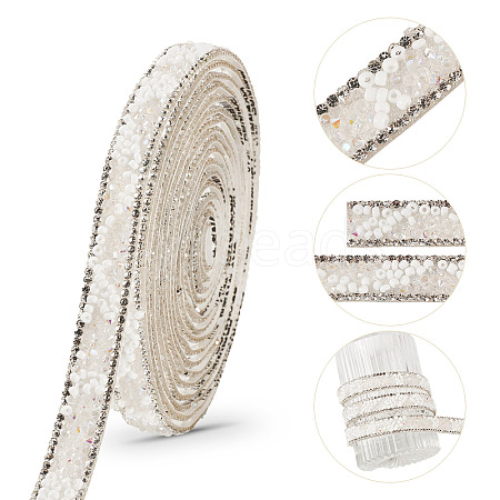 Hotfix Rhinestone Ribbon Trimming DIY-TAC0051-002D-1-1