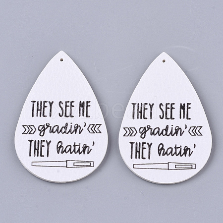 PU Leather Big Pendants FIND-R072-10-B07-1