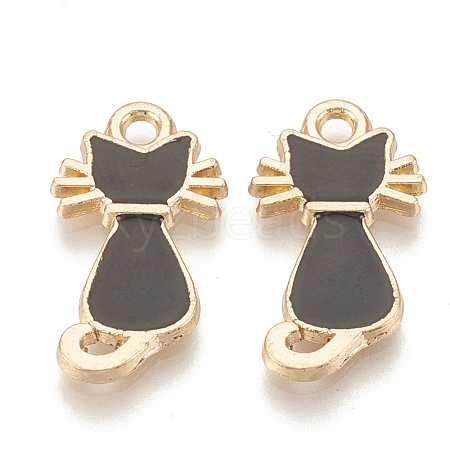 Alloy Enamel Kitten Pendants ENAM-S115-038A-1