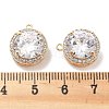 Brass Micro Pave Cubic Zirconia Pendants KK-M102-40G-3