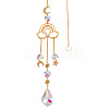1Pc Faceted Glass Sun Catcher Pendant Decorations AJEW-TA0002-91-1