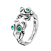Brass and Rhinestone Cuff Open Rings FS-WGAACF4-01-5