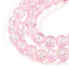 Spray Painted Crackle Glass Beads Strands CCG-Q002-6mm-01-3