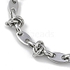 Anti-Tarnish 304 Stainless Steel Oval Link Chain Anklets AJEW-A057-04P-2