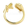 Brass Open Cuff Rings for Women RJEW-Z072-02G-04-3