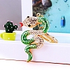 Snake Alloy Rhinestone Keychain PW-WG4B4AA-05-1