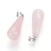 Natural Rose Quartz Pendants G-G804-A04-2