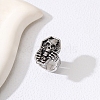 Tibetan Style Alloy Coffin with Skull Finger Rings PW-WG44667-01-3