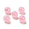 UV Plating Opaque Rainbow Iridescent Acrylic Beads SACR-A001-03D-1