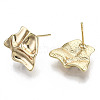 Brass Stud Earring Findings KK-N232-116-NF-2
