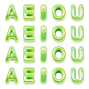 50Pcs 5 Styles UV Plating Opaque Acrylic Beads PACR-TA0001-31C-2