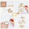 430 and 201 Stainless Steel Rotating Candlestick Tealight Candle Holder DJEW-WH0039-24G-5
