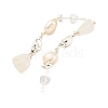 Natural Pearl with Quartz Crystal Stud Earrings EJEW-M252-03P-2