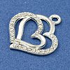 Alloy Micro Pave Clear Cubic Zirconia Pendants FIND-Z061-04S-01-2