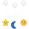 3Pcs 3 Styles Floating Silicone & Plastic Display Decorations AJEW-GF0013-34-1