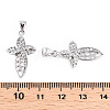 Rhodium Plated 925 Sterling Silver Micro Pave Clear Cubic Zirconia Pendants STER-T007-46P-3