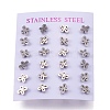 Tarnish Resistant 304 Stainless Steel Stud Earrings EJEW-N045-07P-3