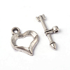 Tibetan Style Alloy Heart Toggle Clasps X-LF1109Y-1